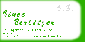 vince berlitzer business card